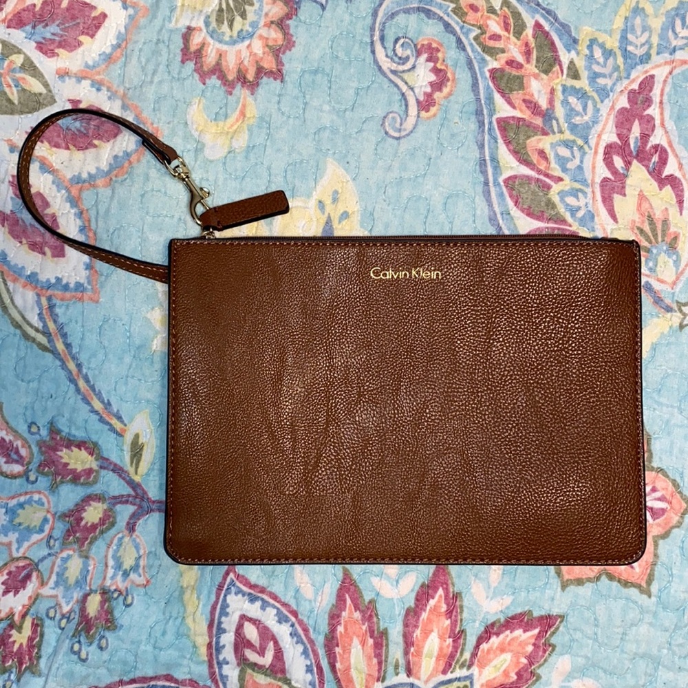 Calvin Klein Faux Leather Tote with Clutch Bag - Picture 4 of 17